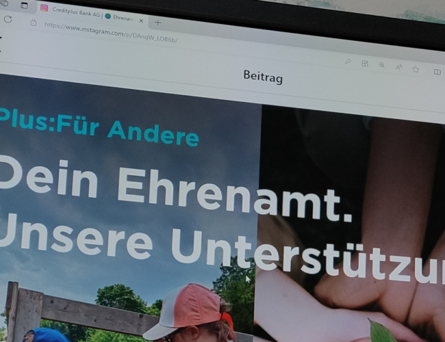 Ehrenamtsförderung der Creditplus-Bank